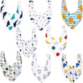 For Your Little One Baby Bandana Dribble Bibs – 8 Pack Cotton Boys