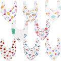 For Your Little One Baby Bandana Dribble Bibs - 8 Pack Cotton Girls