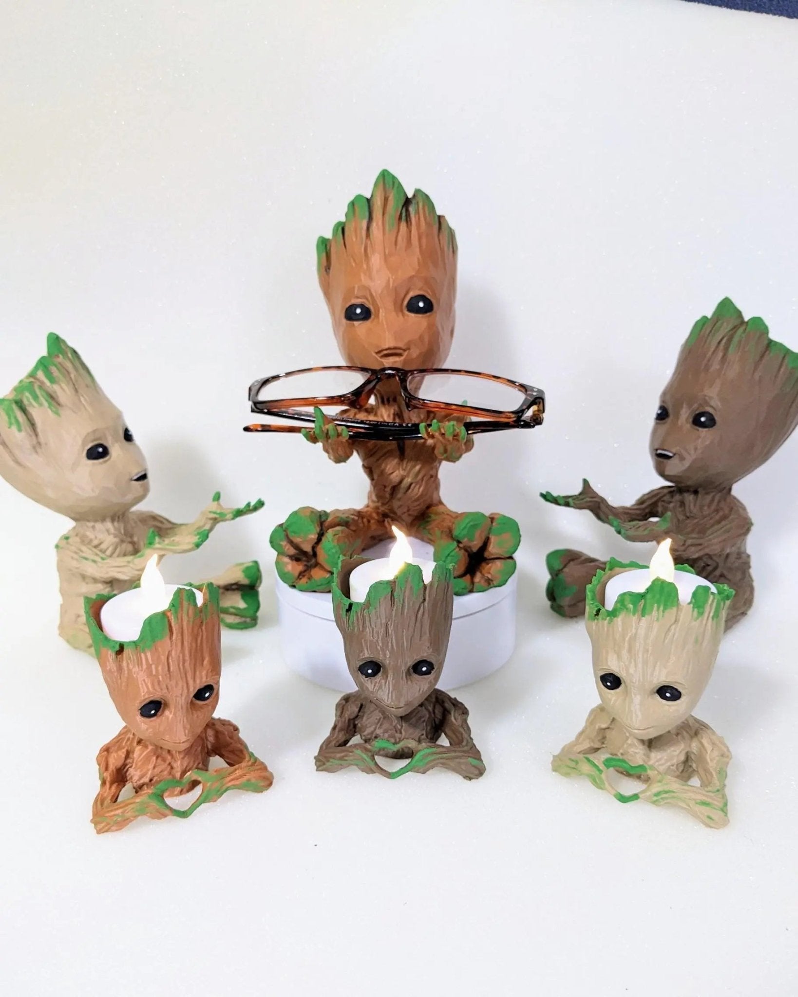 Chaddyverse Baby Groot 3D Printed Night Light – Battery Operated T-Light