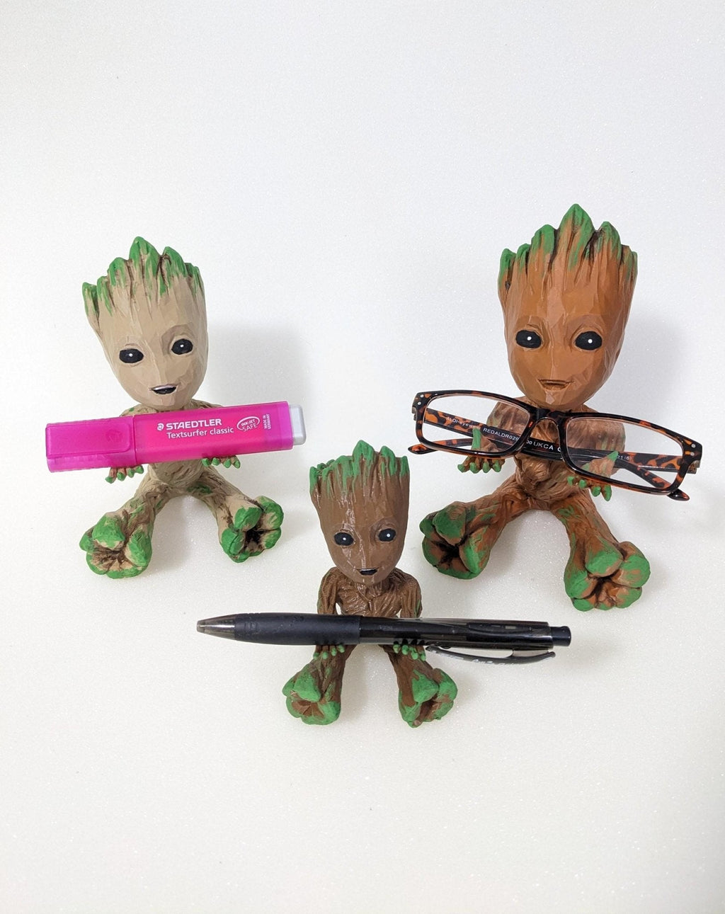 Chaddyverse Baby Groot Universal Desk Holder for Remotes and Glasses