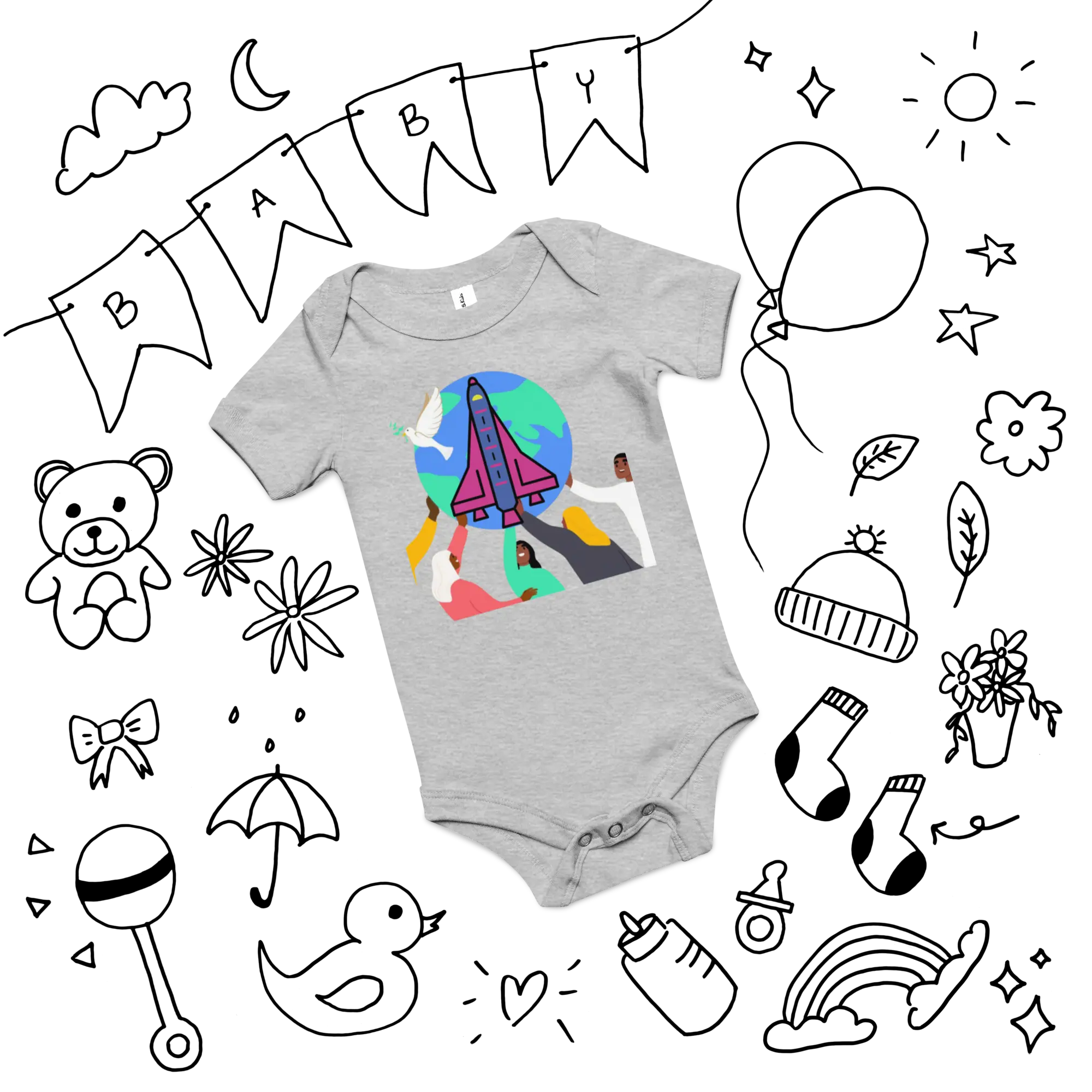 First Home Baby short sleeve one piece