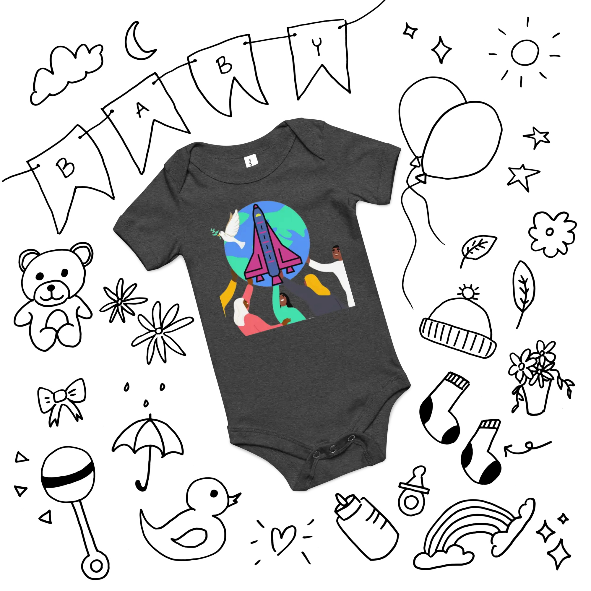 First Home Baby short sleeve one piece