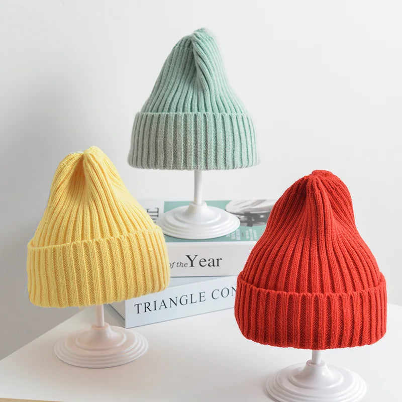 Baby & Toddler Ribbed Knit Beanie Hat, Soft Winter Cap for Boys & Girls (6M–4Y)