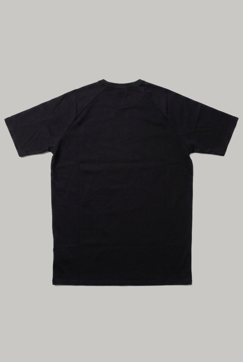 Hoxton Raglan Sleeve Fitted T-shirt - Black