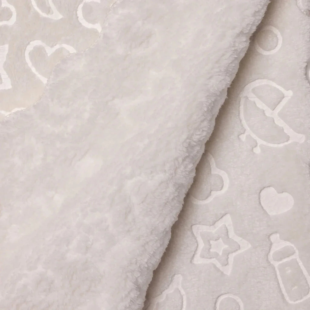 Little Dreams Unisex Plush Blankets - Ecru