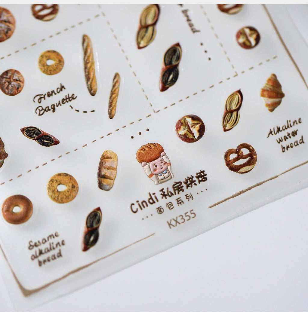 LuLuFun Studio Matcha and Bakery Nail Deco Stickers - DIY Nail Art