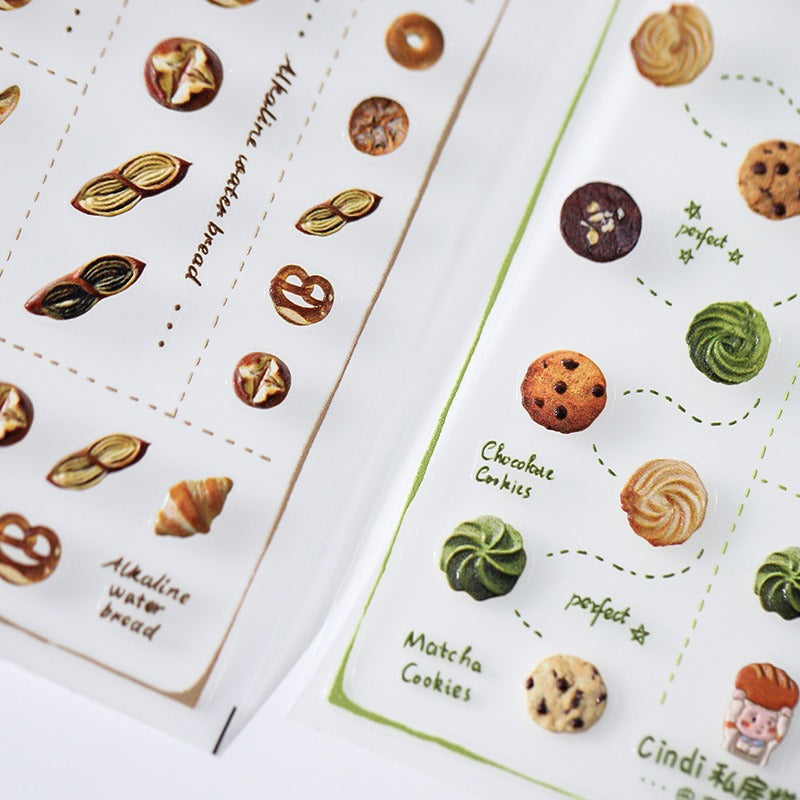 LuLuFun Studio Matcha and Bakery Nail Deco Stickers - DIY Nail Art