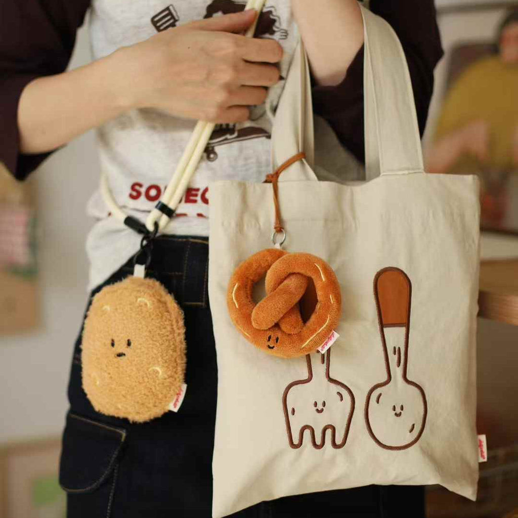 LuLuFun Studio Bakery Canvas Tote Bag – Handmade Cotton Reusable Bag