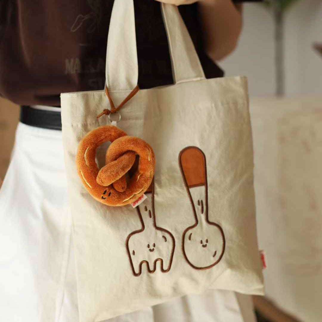 LuLuFun Studio Bakery Canvas Tote Bag – Handmade Cotton Reusable Bag