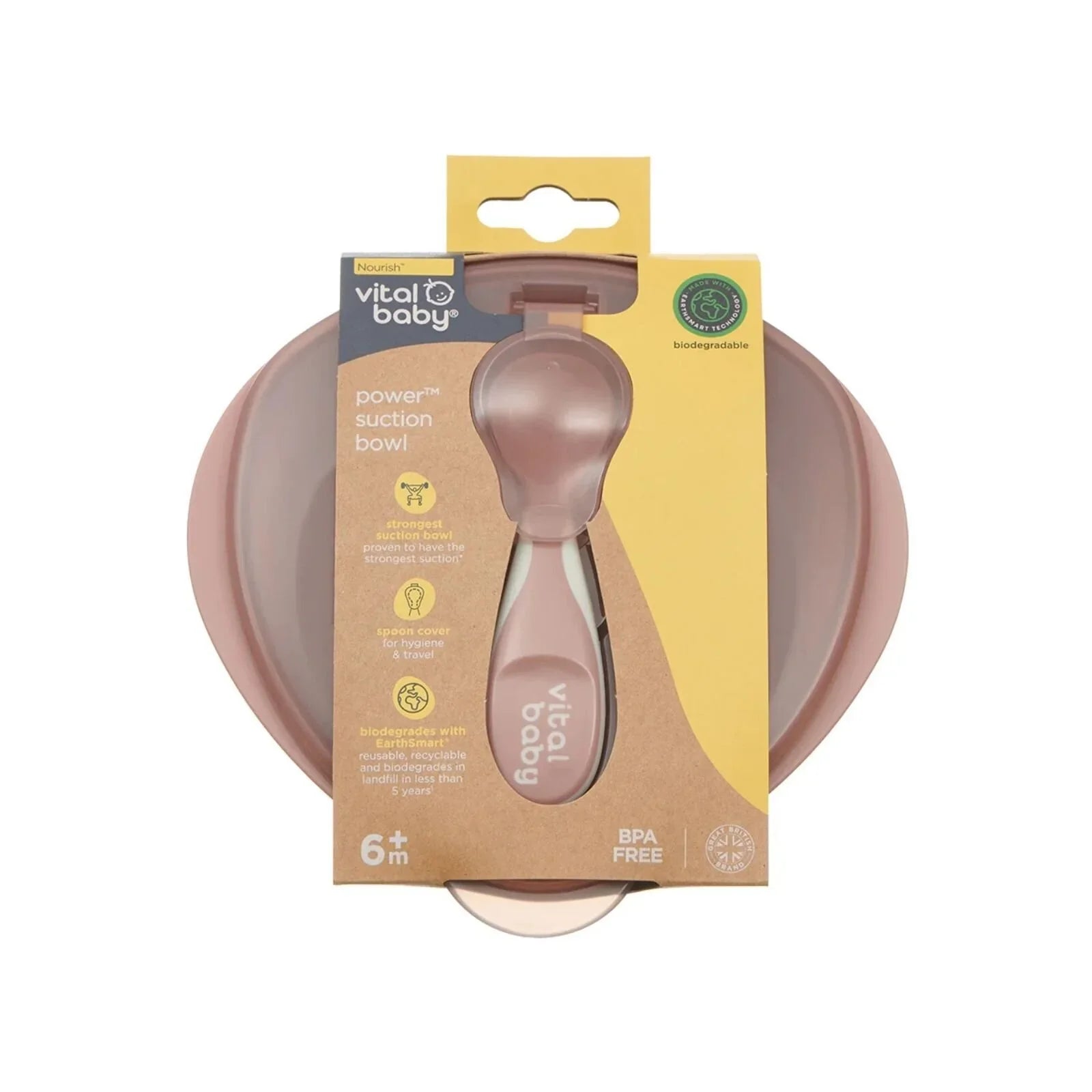 Vital Baby Nourish Power Suction Bowl - Natural Berry