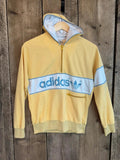 1980s Vintage Adidas Women’s Tracksuit Top Hoodie Size 8