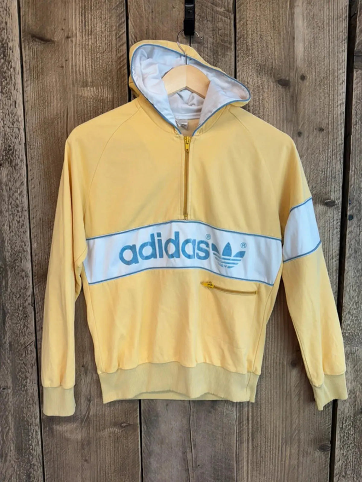 1980s Vintage Adidas Women’s Tracksuit Top Hoodie Size 8