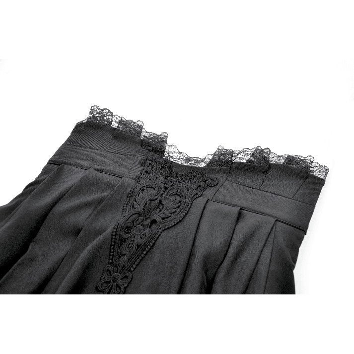 Dark in Love Gloria Black Floor-Length Corset Skirt – Gothic Lace