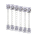 Dreambaby Twist 'N Lock Multi-Purpose Safety Latch Polybag Pack of 6 - White & Grey