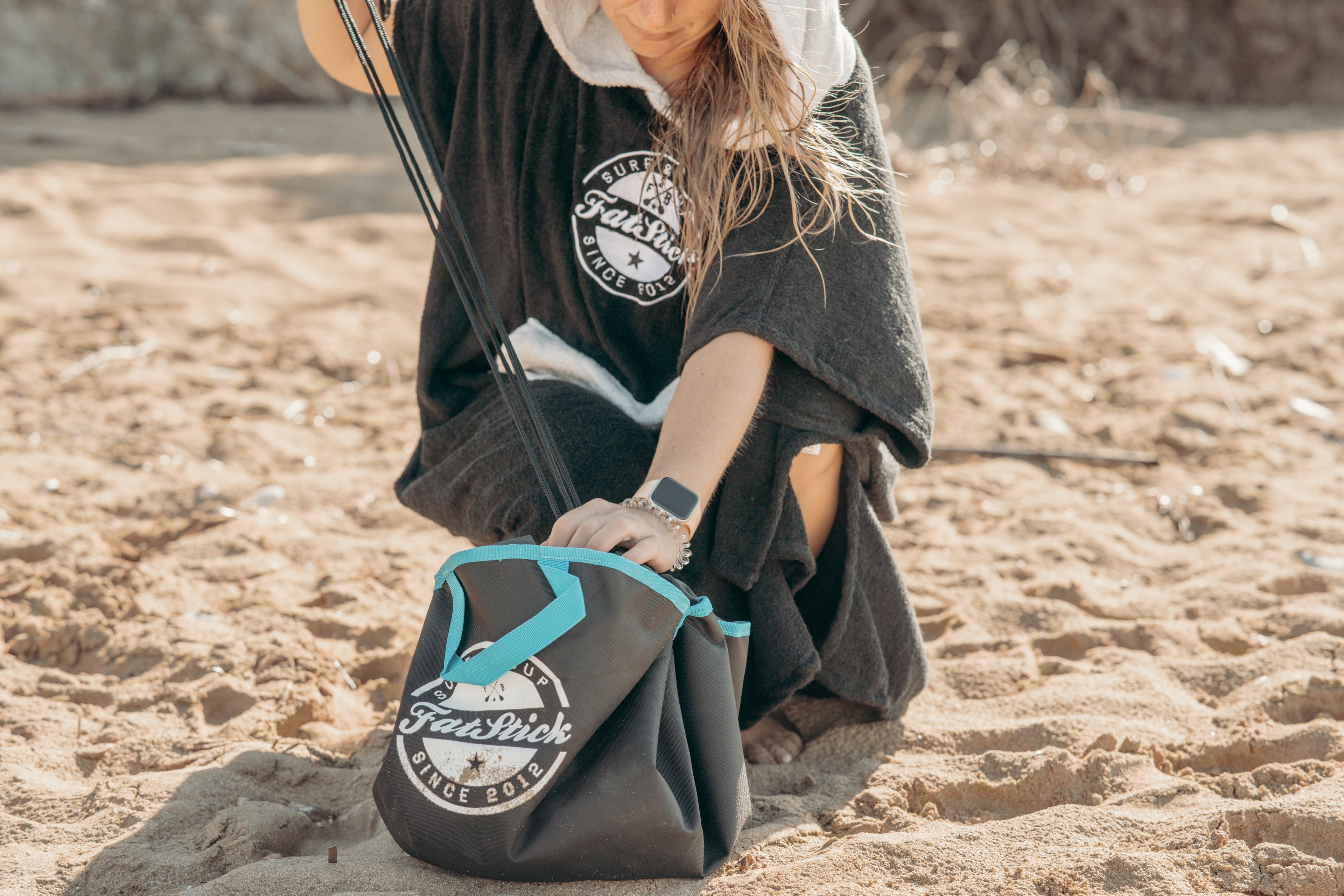 FatStick Waterproof Wetsuit Changing Mat and Drawstring Wet Kit Bag