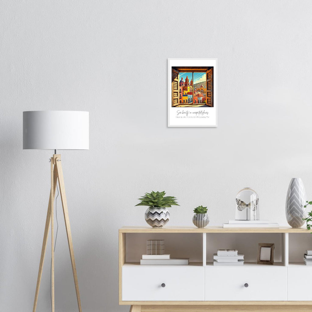 Guanajuato Mexico Framed Wall Art – Colourful Cityscape Travel Print, Spanish Architecture Decor, Vibrant Mexican Poster