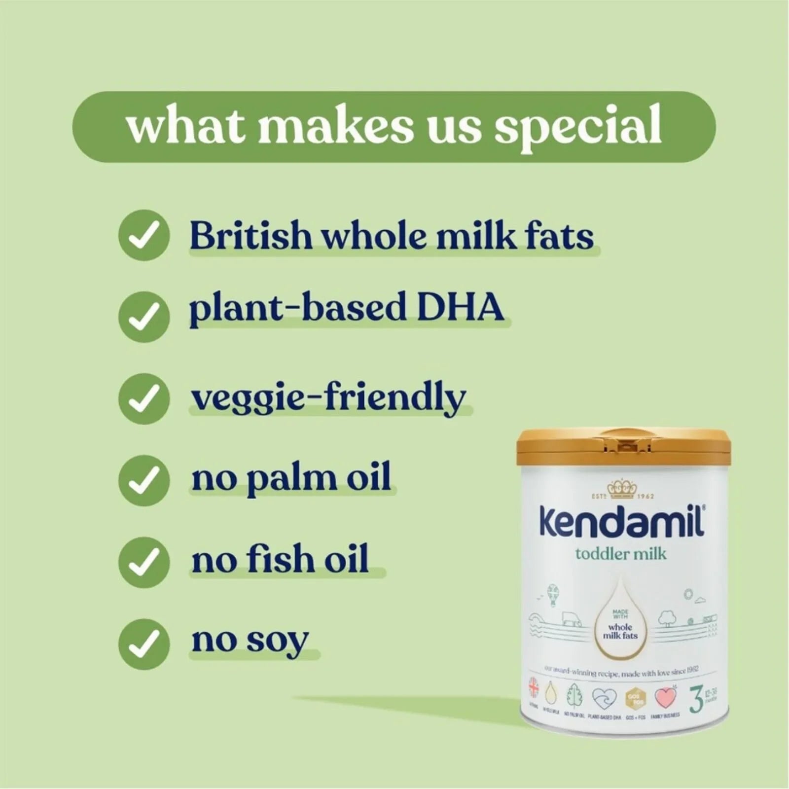 Kendamil Stage 3 Toddler Milk Formula 12-36 months 800g