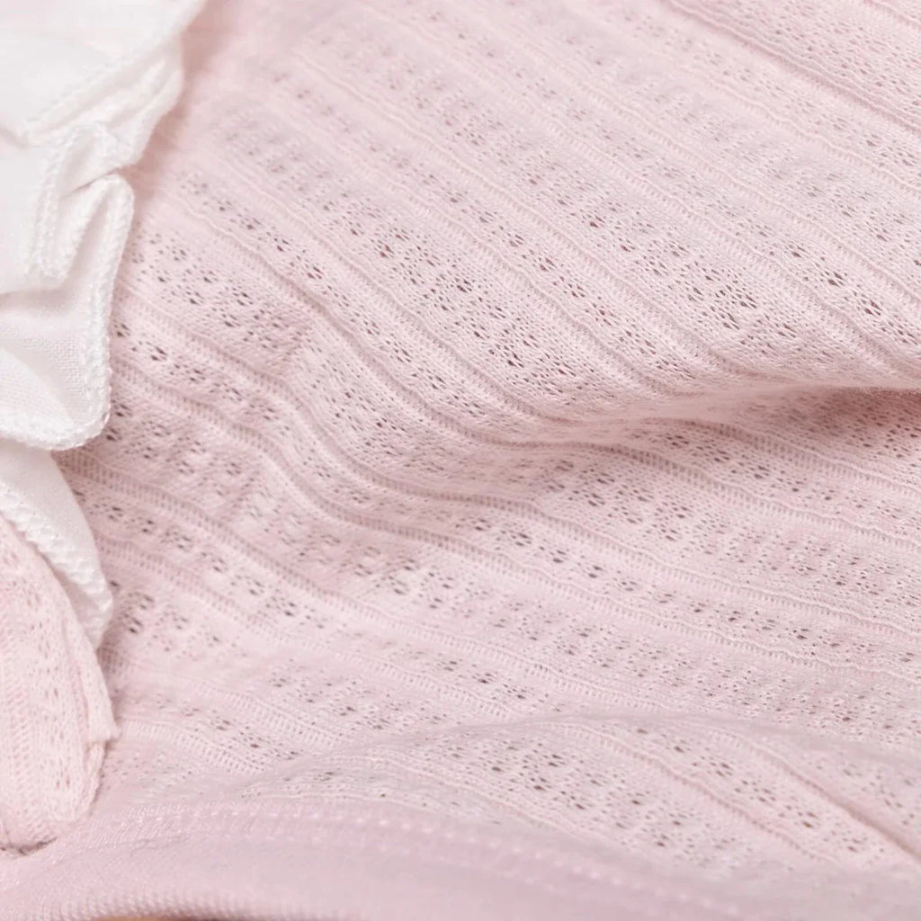 Bebetto Girls Vest Hat & Footed Bottom Set Long - Pink