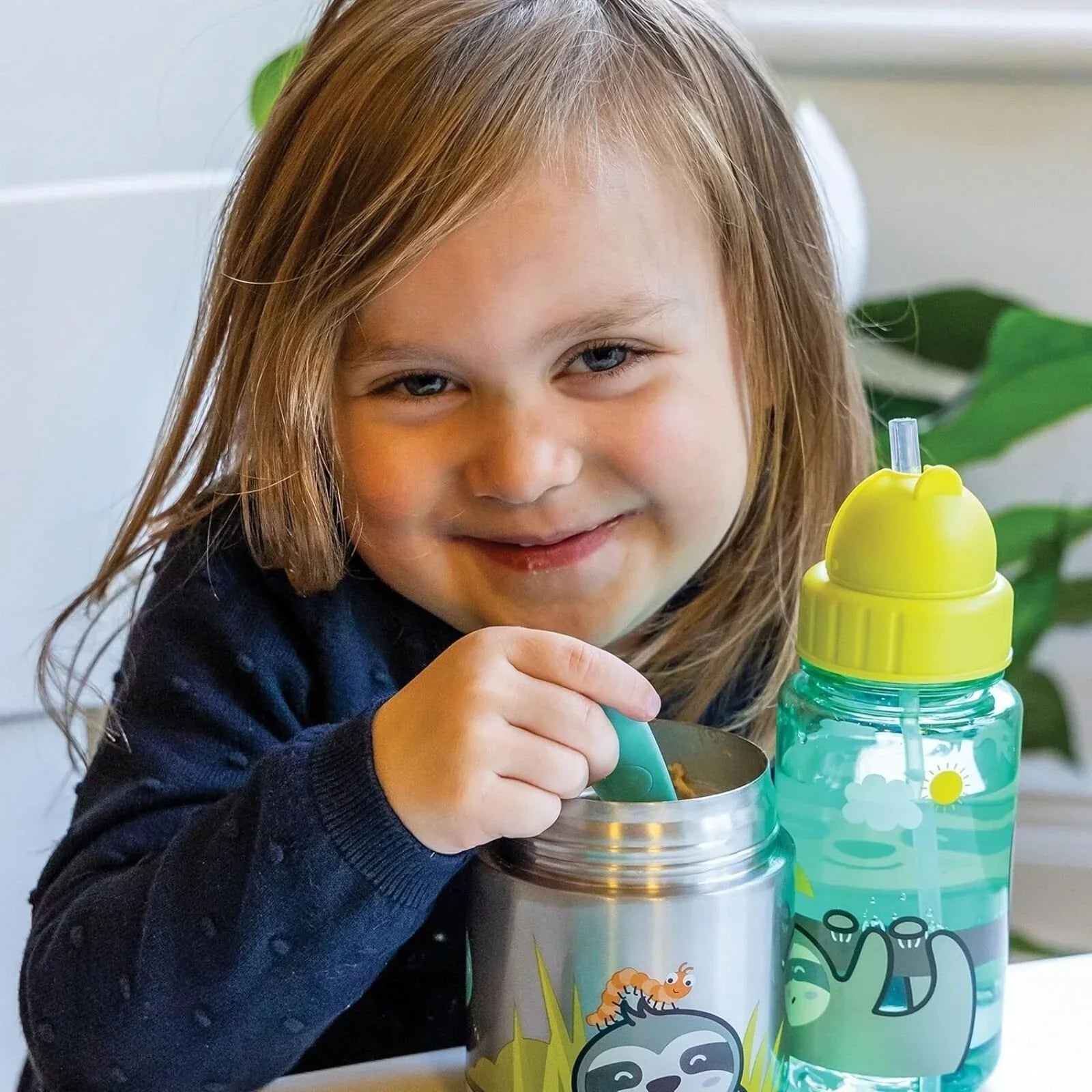 TUM TUM Thermal Food Flask with Magnetic Spork - Stanley Sloth