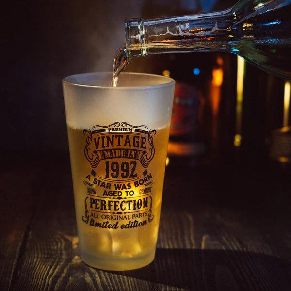 Massive Discounts 16oz Pint Beer Glass Set – Vintage 1962 1992 2pcs