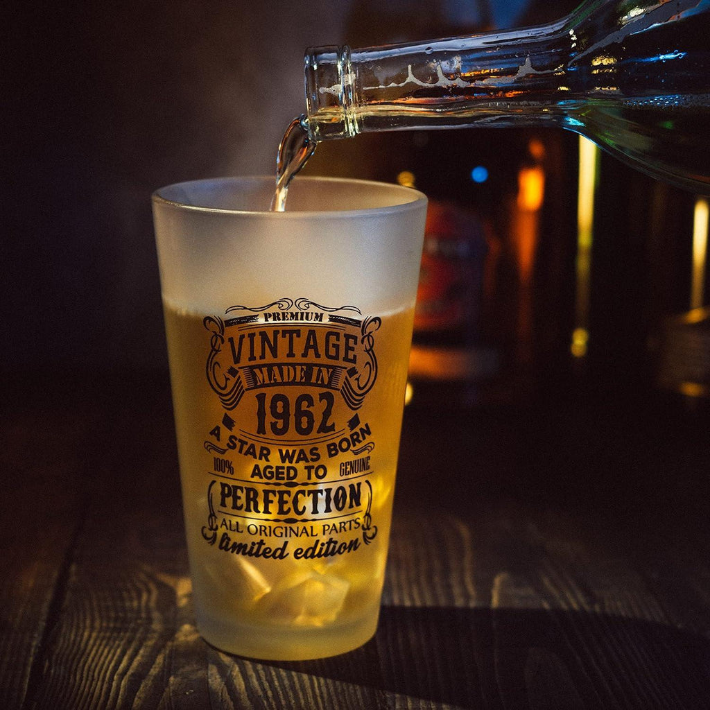 Massive Discounts 16oz Pint Beer Glass Set – Vintage 1962 1992 2pcs