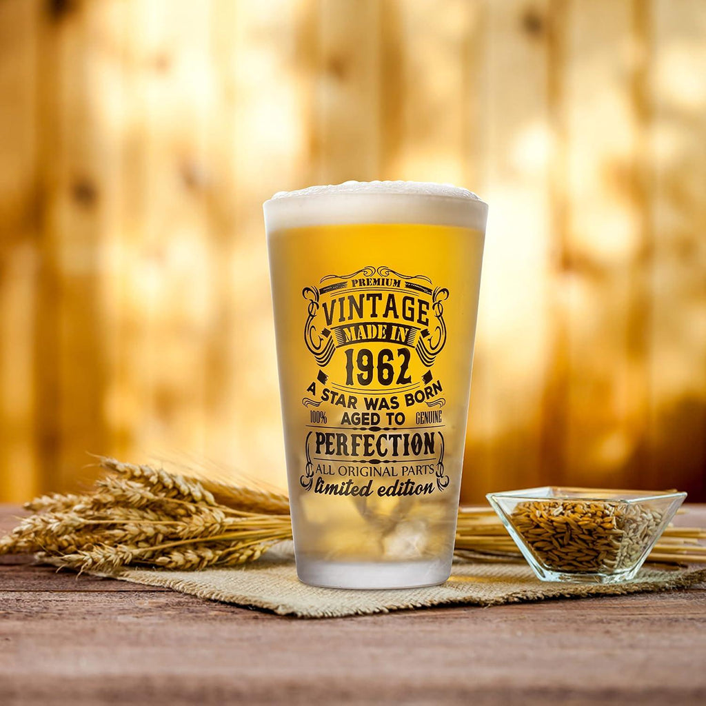 Massive Discounts 16oz Pint Beer Glass Set – Vintage 1962 1992 2pcs