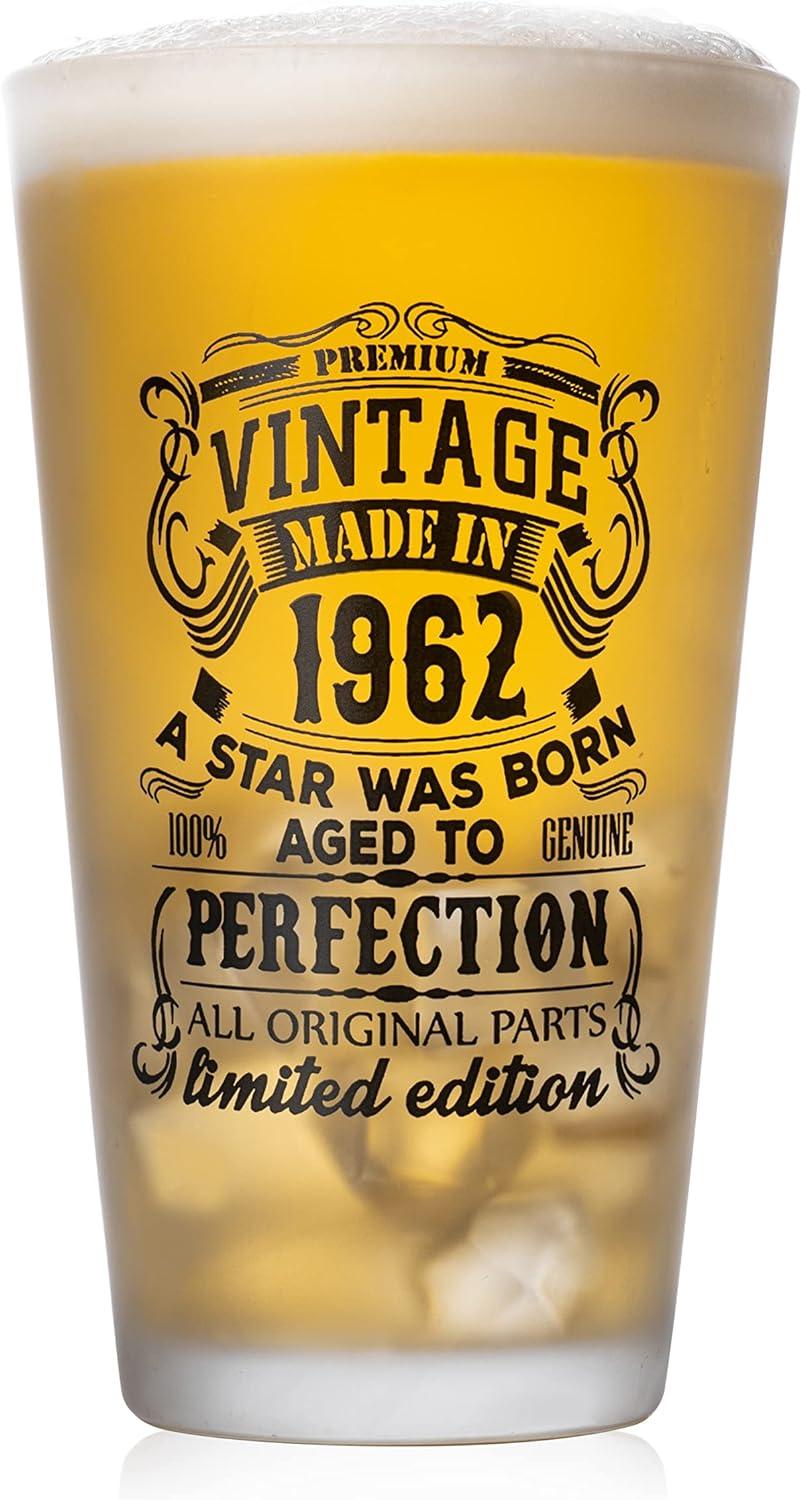 Massive Discounts 16oz Pint Beer Glass Set – Vintage 1962 1992 2pcs