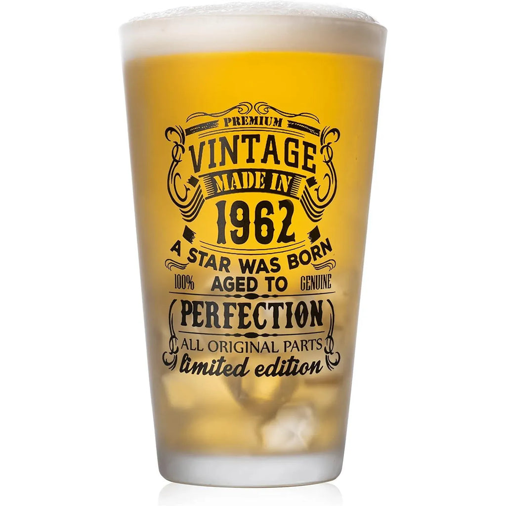 Massive Discounts 16oz Pint Beer Glass Set – Vintage 1962 1992 2pcs