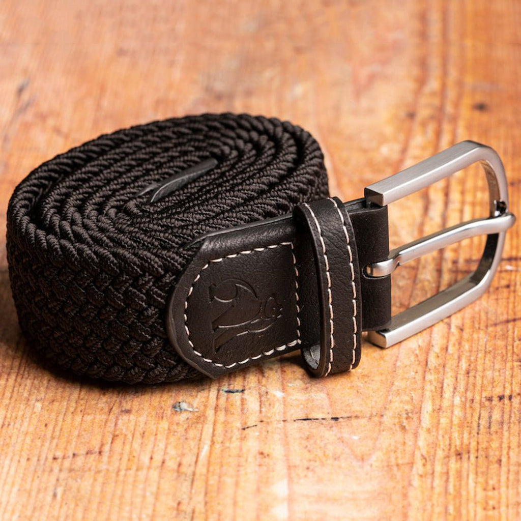 Swole Panda Black Woven Belt – Sustainable Recycled Elasticated Belt