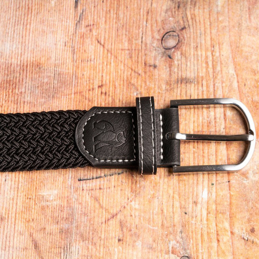 Swole Panda Black Woven Belt – Sustainable Recycled Elasticated Belt