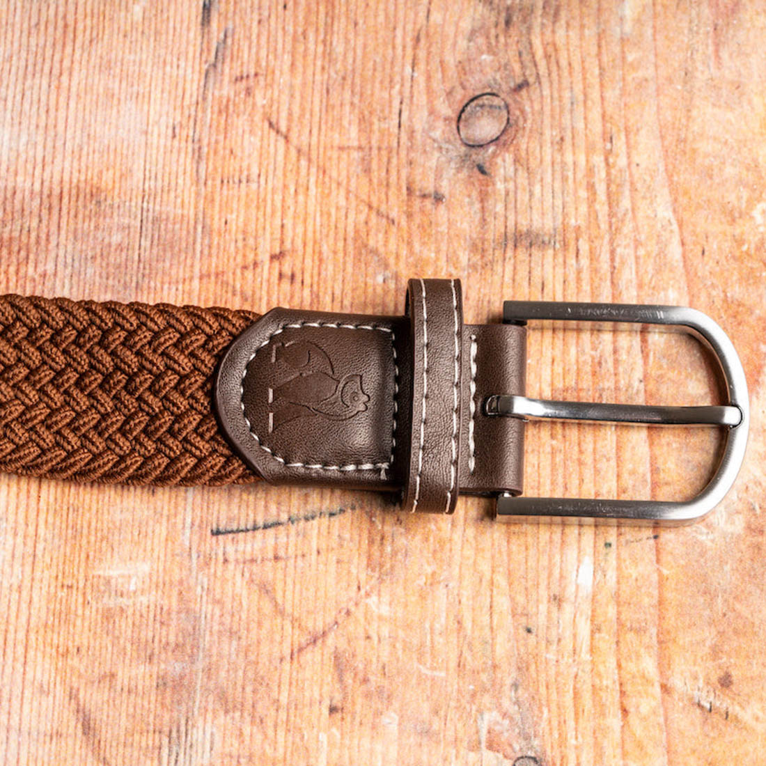 Swole Panda Brown Woven Belt | Recycled REPREVE Elasticated Unisex
