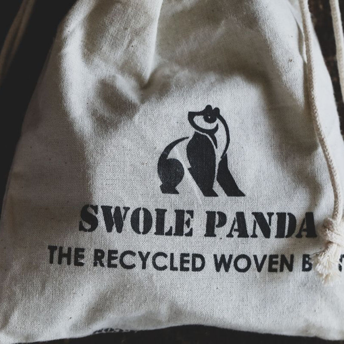 Swole Panda Navy Woven Belt – Recycled Elasticated Sustainable Belt