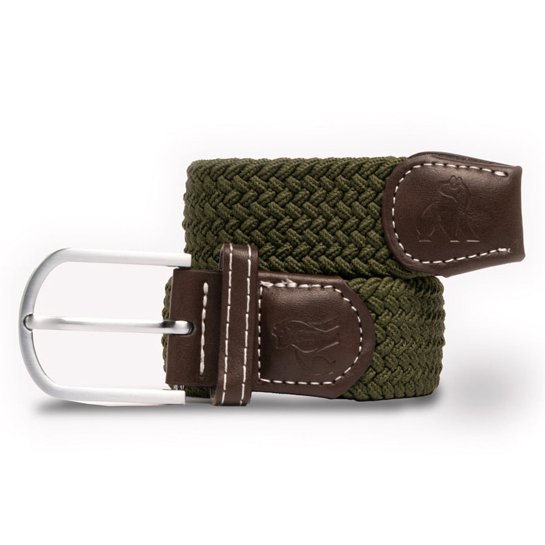 Swole Panda Woven Belt – Khaki Green Recycled Elasticated Unisex