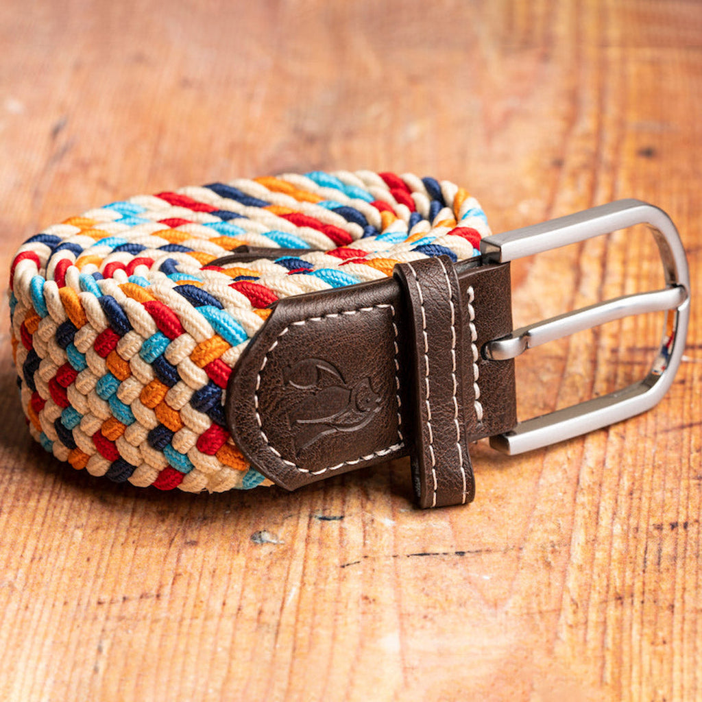 Swole Panda Multicolour Zigzag Woven Belt – Recycled Elasticated Unisex