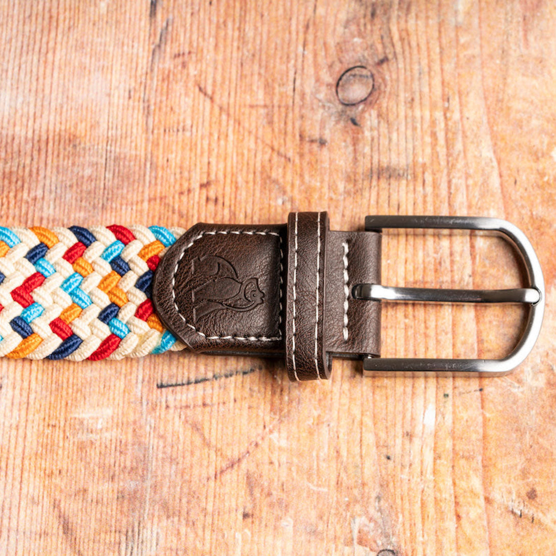 Swole Panda Multicolour Zigzag Woven Belt – Recycled Elasticated Unisex