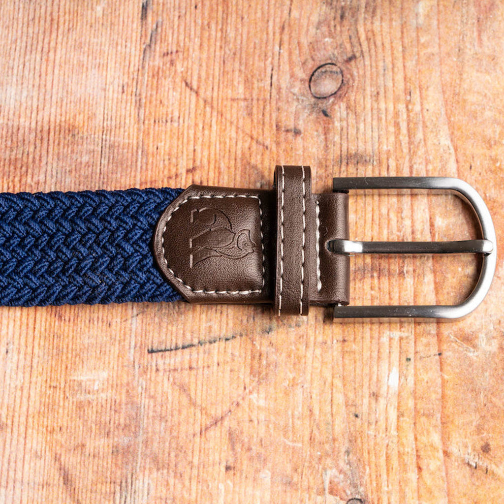 Swole Panda Dark Blue Woven Belt | Recycled REPREVE Elasticated Unisex