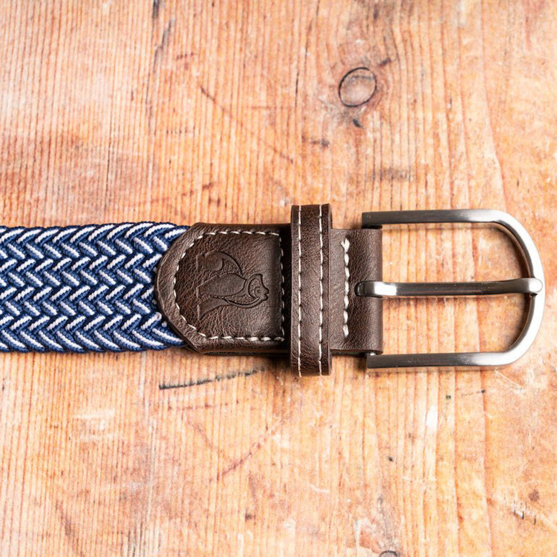 Swole Panda Navy Fine Weave Woven Belt – Recycled Elastic Unisex Belt