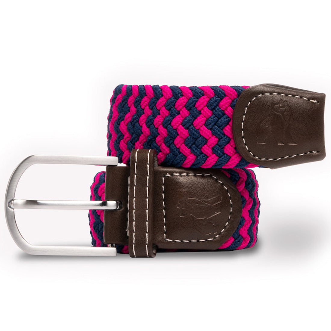 Swole Panda Pink & Blue Zigzag Recycled Woven Belt – Unisex Elastic