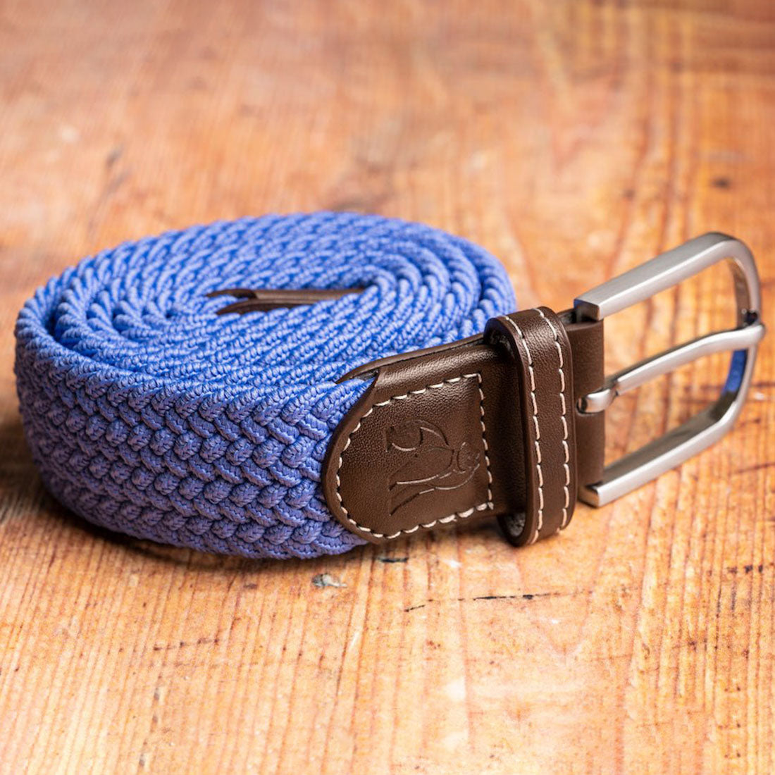 Swole Panda Sky Blue Woven Belt – Recycled Elastic Sustainable Belt