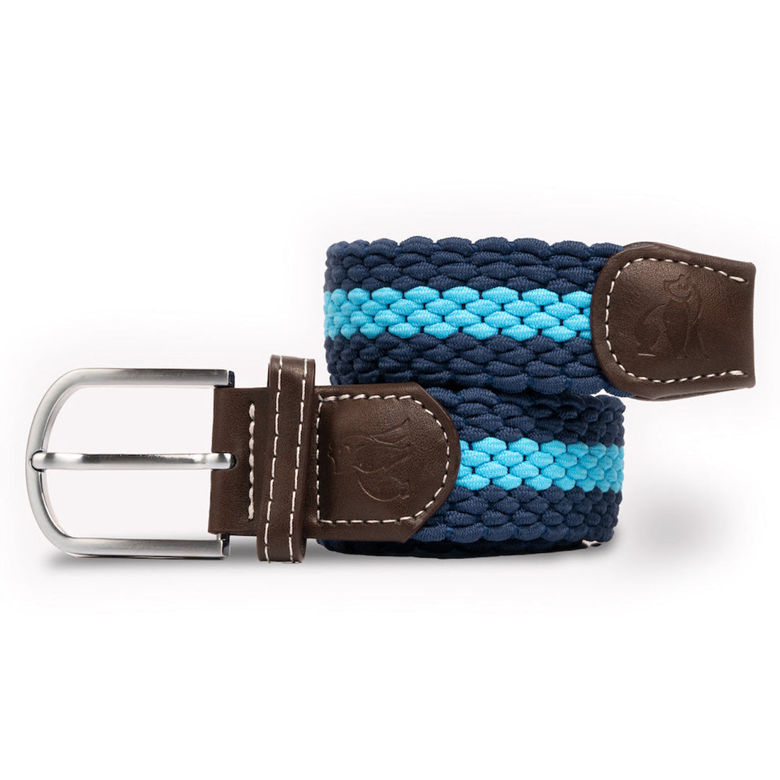 Swole Panda Sky Blue Stripe Woven Belt | Recycled Elasticated Unisex