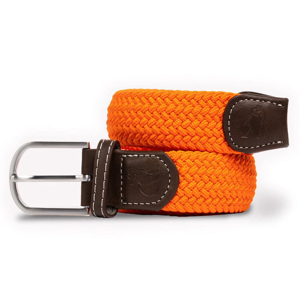 Swole Panda Recycled Woven Belt – Tangerine Orange Elasticated Unisex