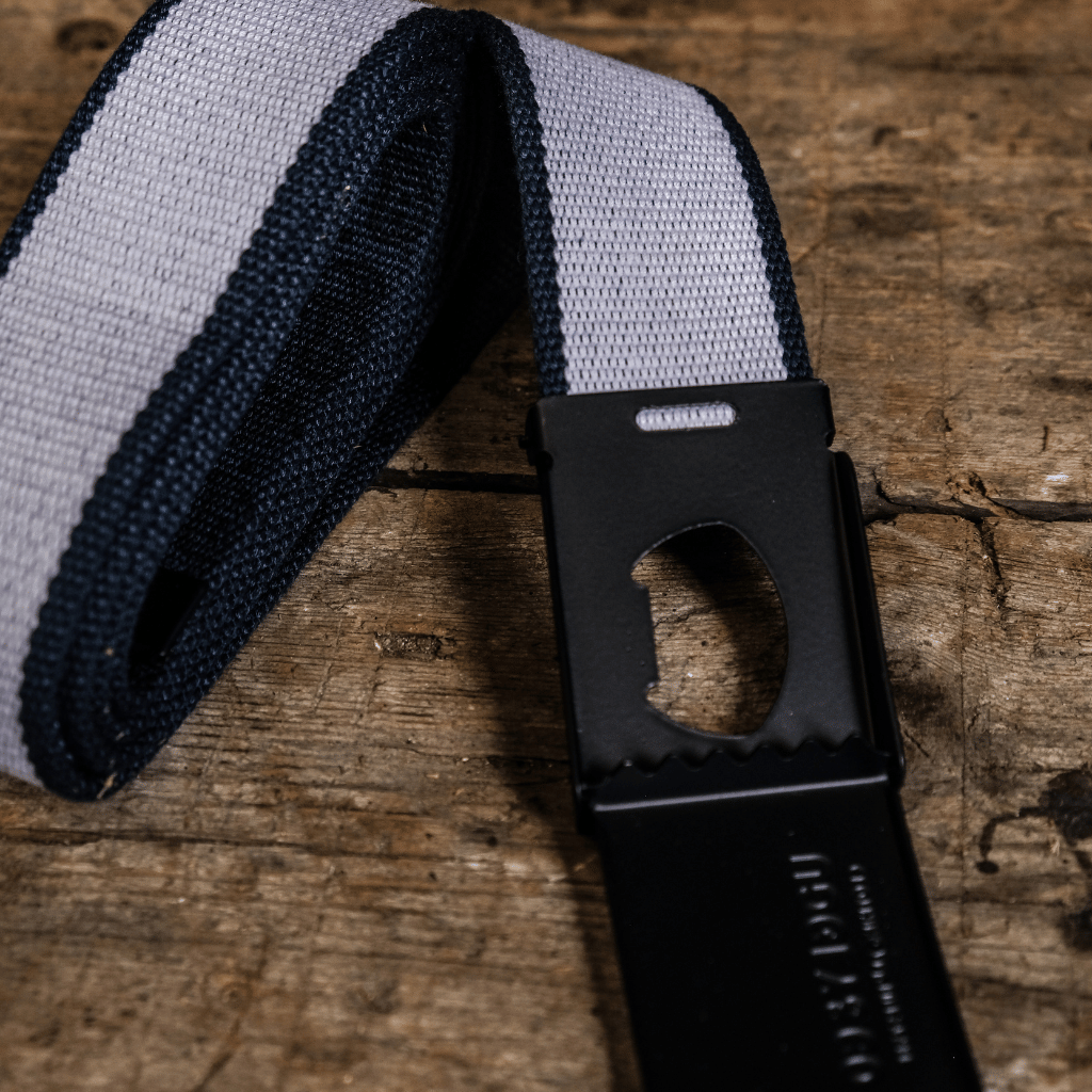 Uggly and Co Reversible Blue Canvas Utility Belt with Bottle Opener