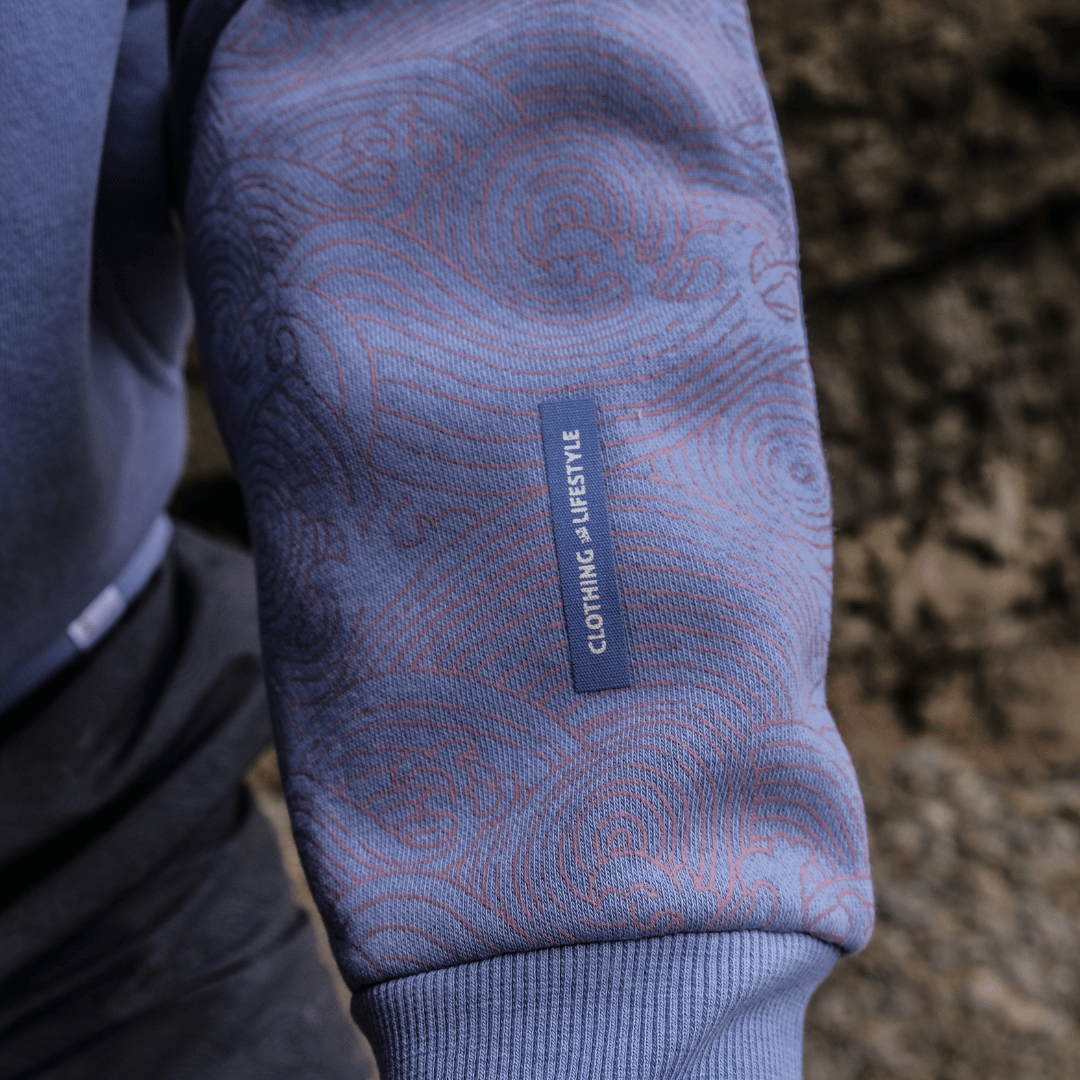 Uggly and Co Purple Surf Diamond Heavyweight Fleece Hoodie – Collection 3.0