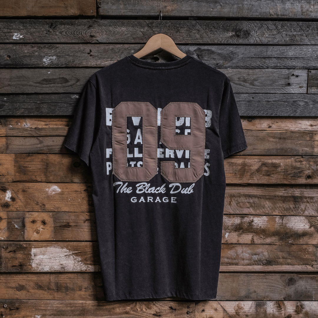 Uggly and Co Black Parts & Spares 09 Heavyweight Acid Wash Tee