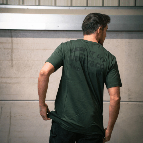 Uggly and Co Green Keep it Lit Flattrack Racing Graphic Cotton Tee