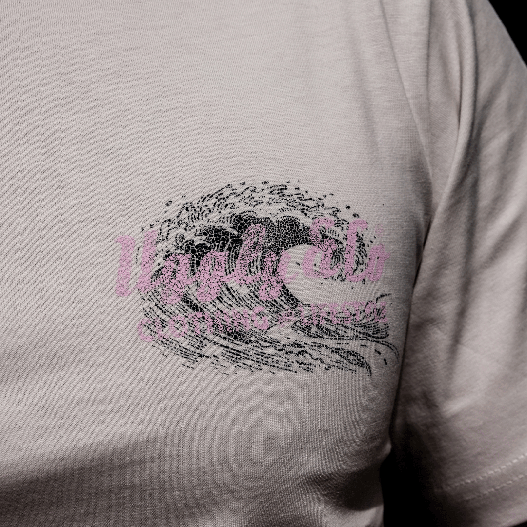 Uggly and Co Surf Diamond Graphic Tee – Heavyweight Cotton Off-White