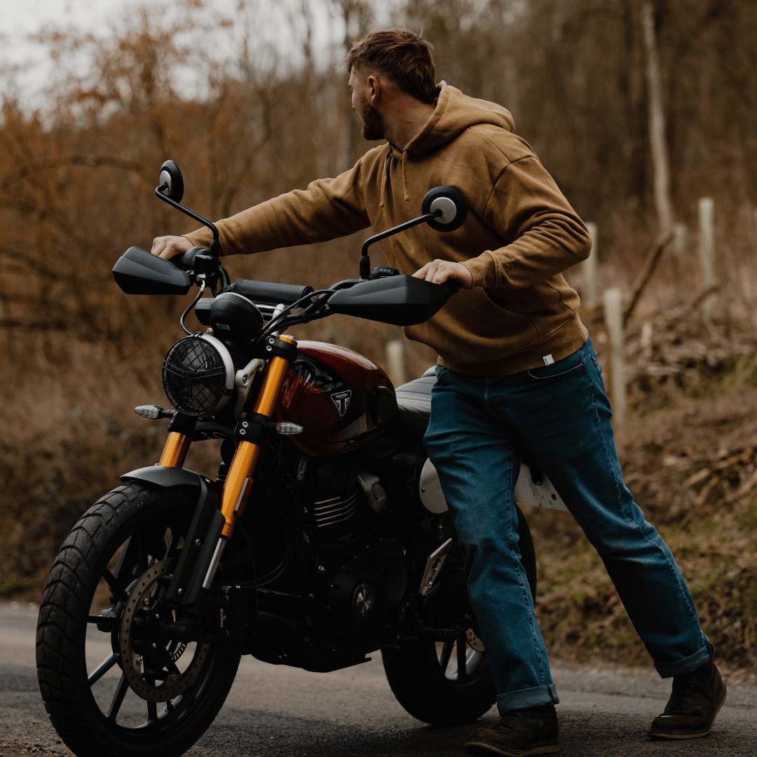Uggly and Co Parts & Spares Acid Wash Heavyweight Motorcycle Hoodie