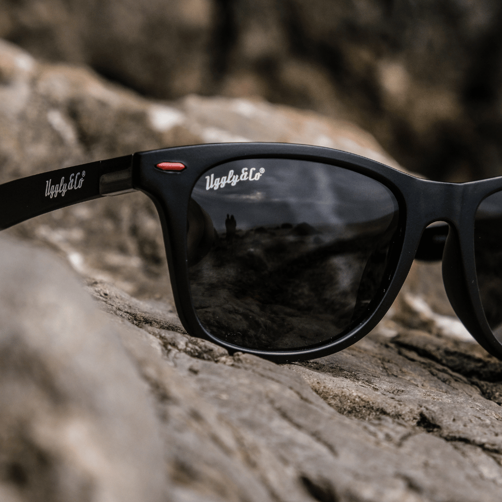 Uggly & Co Wayfarer Sunglasses – UV400 Protection with Wooden Box