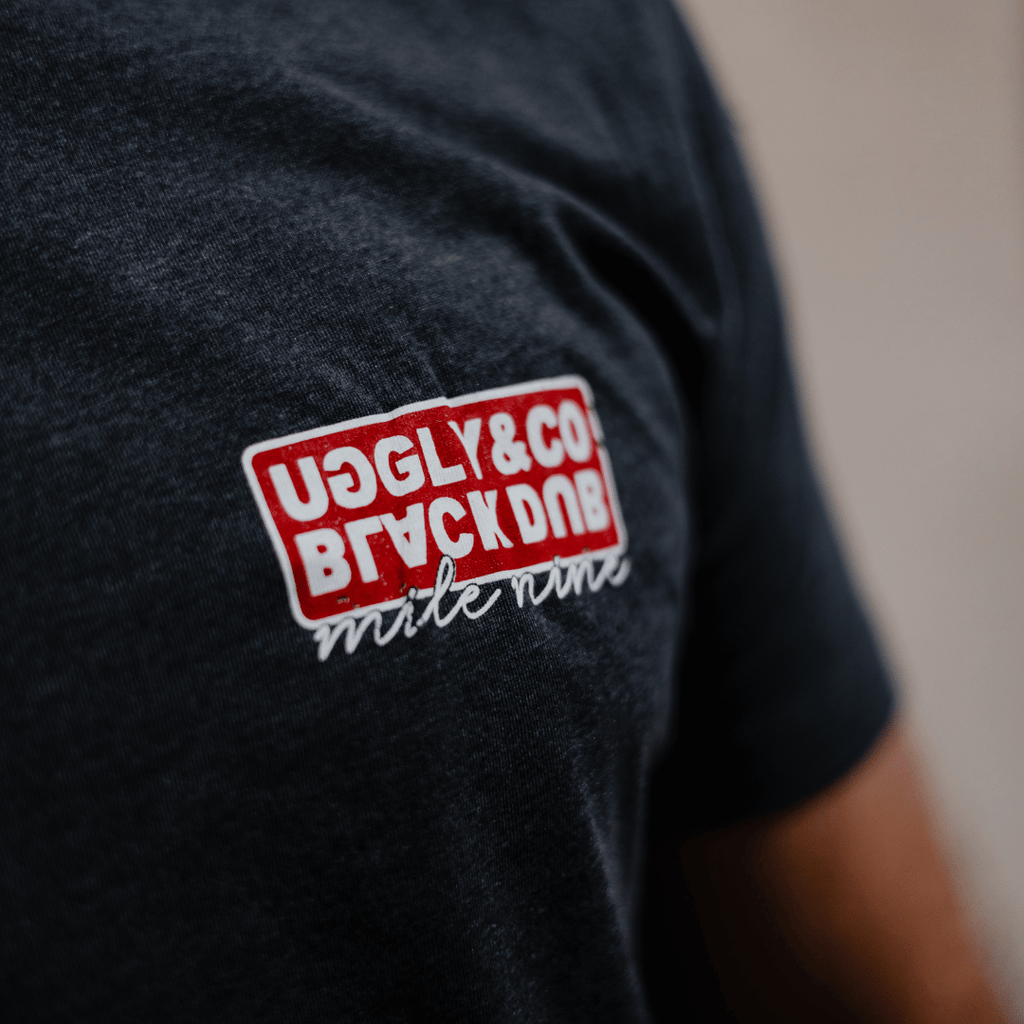 Uggly and Co x Black Dub Motorcycle Graphic Tee – Grey Cotton Fitted