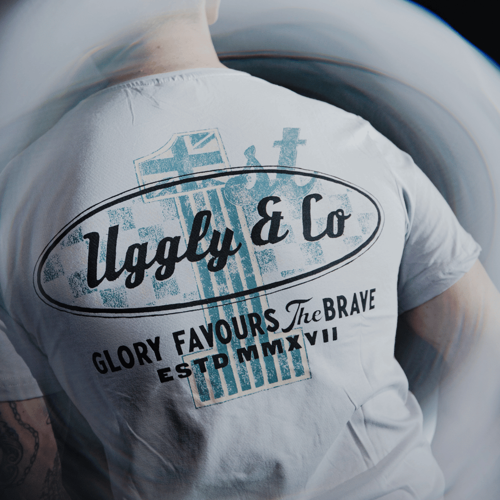 Uggly and Co Dusty Flattrack No.1 Heavyweight Cotton Graphic Tee
